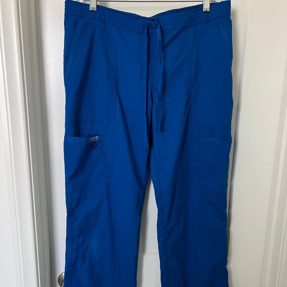 CHEROKEE Royal Blue Workwear Revolution Womans Drawstring Scrub Pant- MEDIUM - Picture 2 of 4